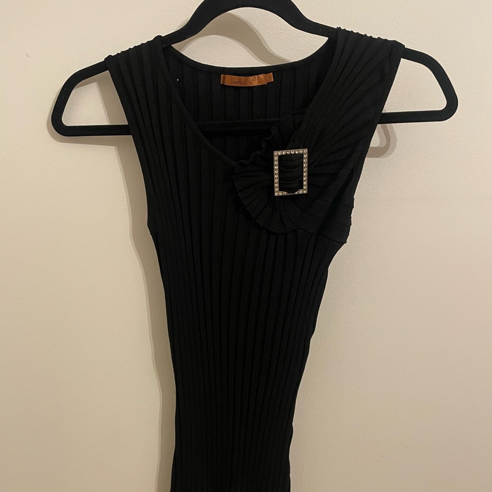 VINTAGE BLACK TOP WITH BUCKLE
